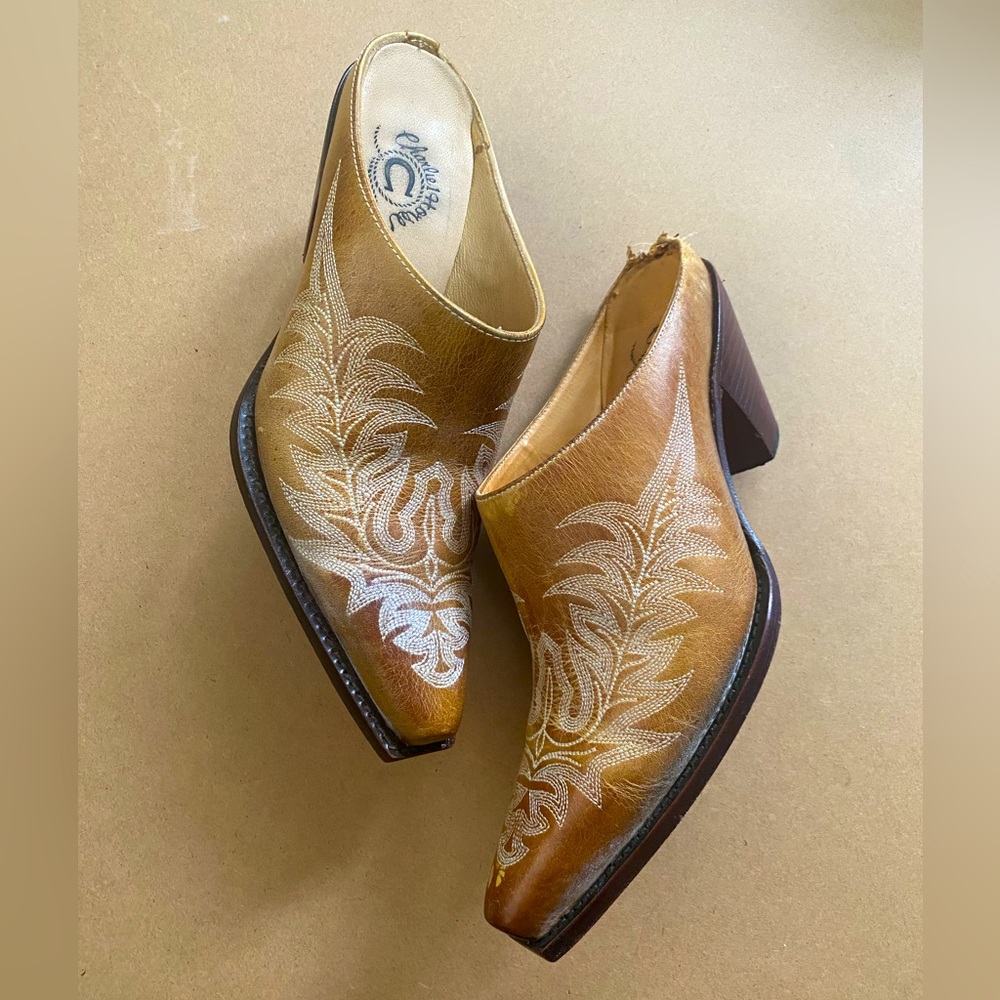 Charlie 1 Horse Western Leather Mules